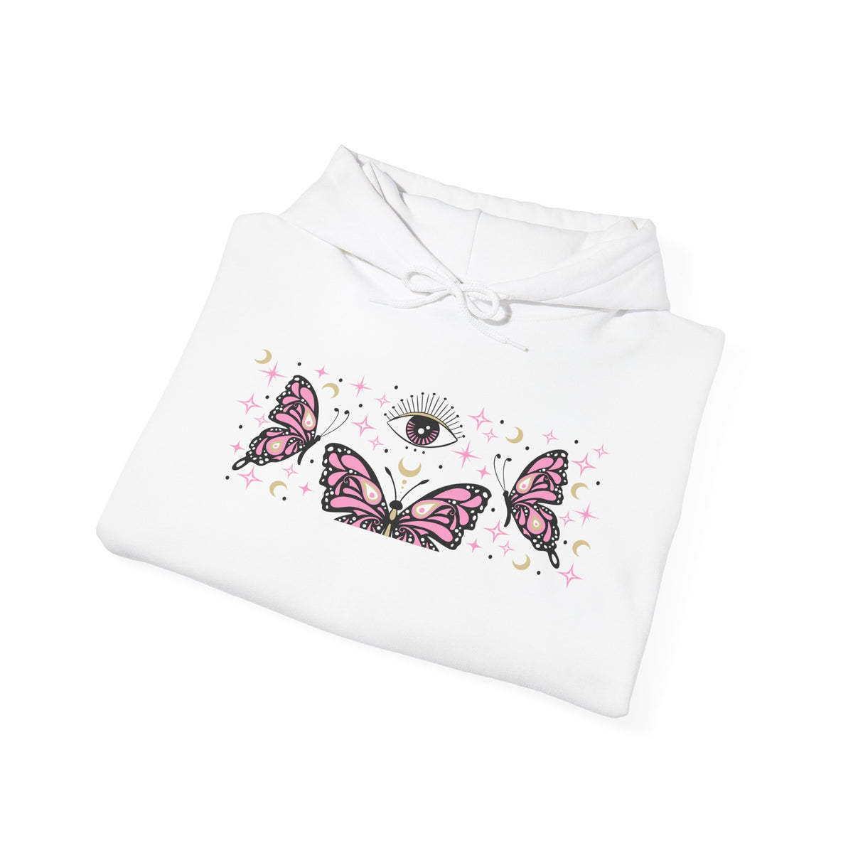 Pink Butterflies and The Evil Eye Hoodie