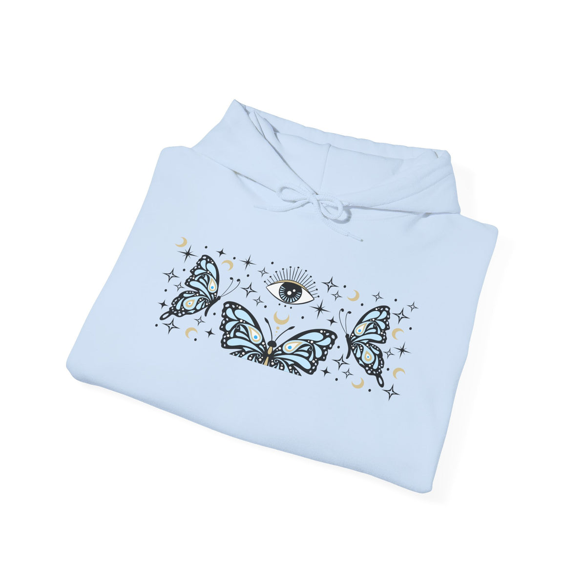 Blue Butterflies and The Evil Eye Hoodie