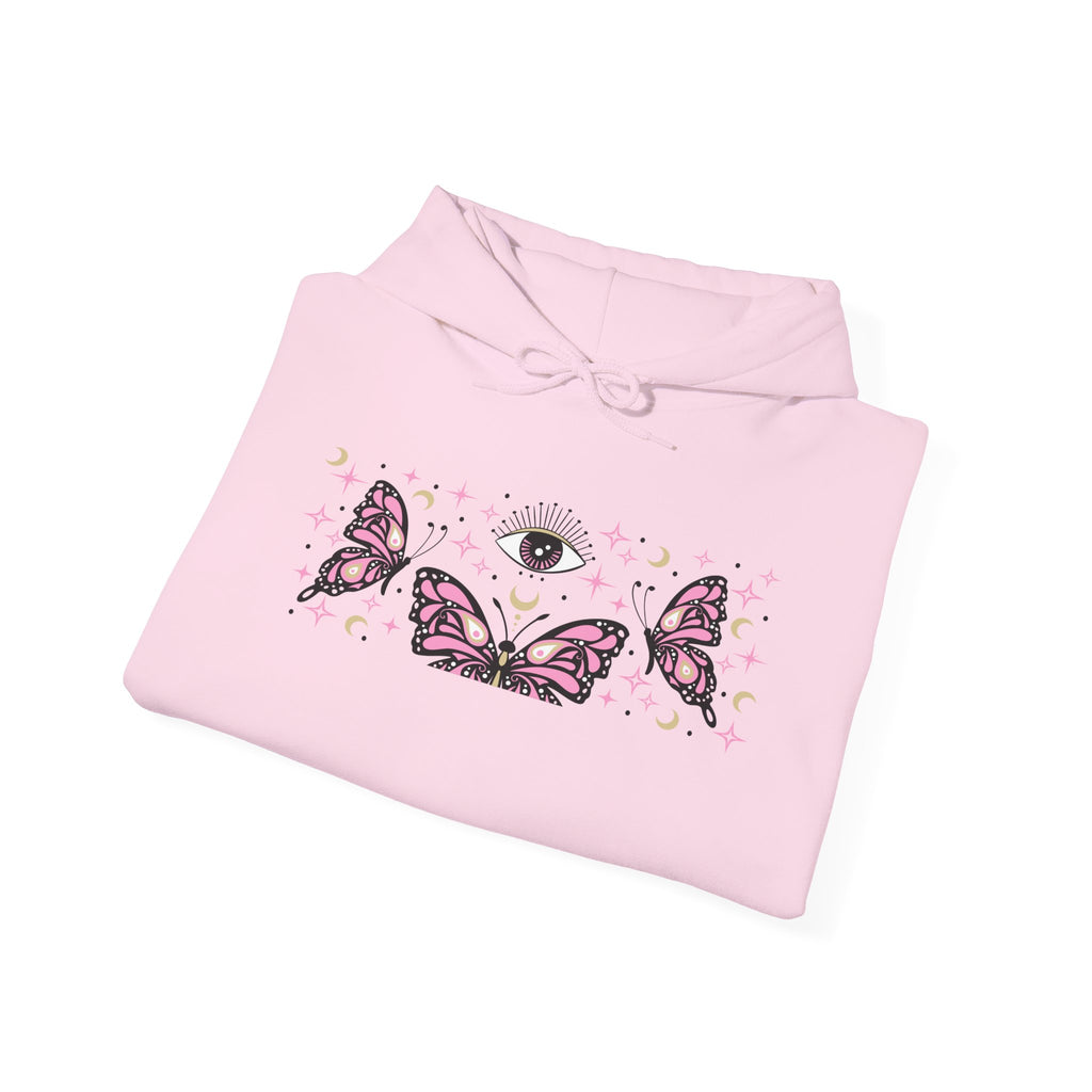 Pink Butterflies and The Evil Eye Hoodie