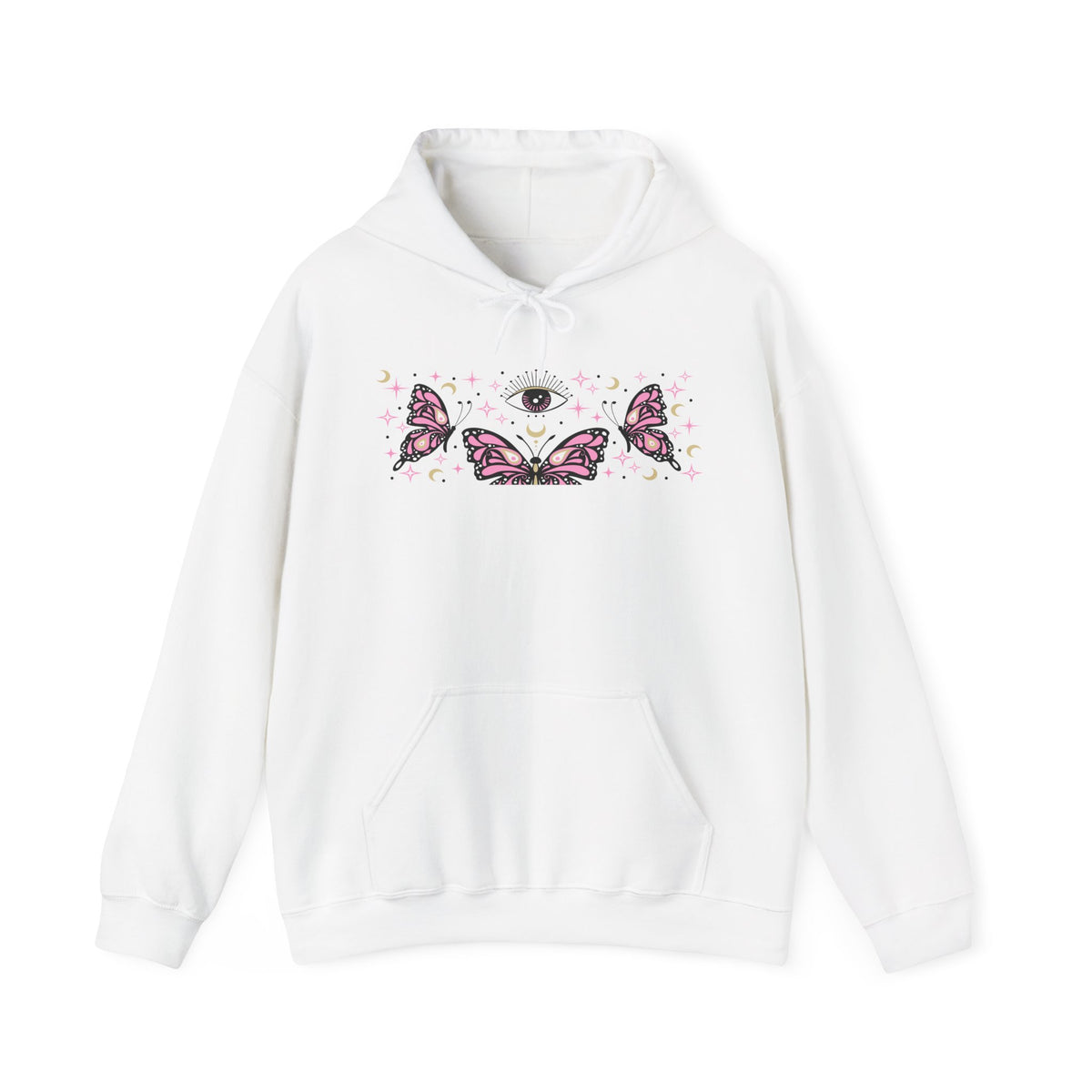 Pink Butterflies and The Evil Eye Hoodie
