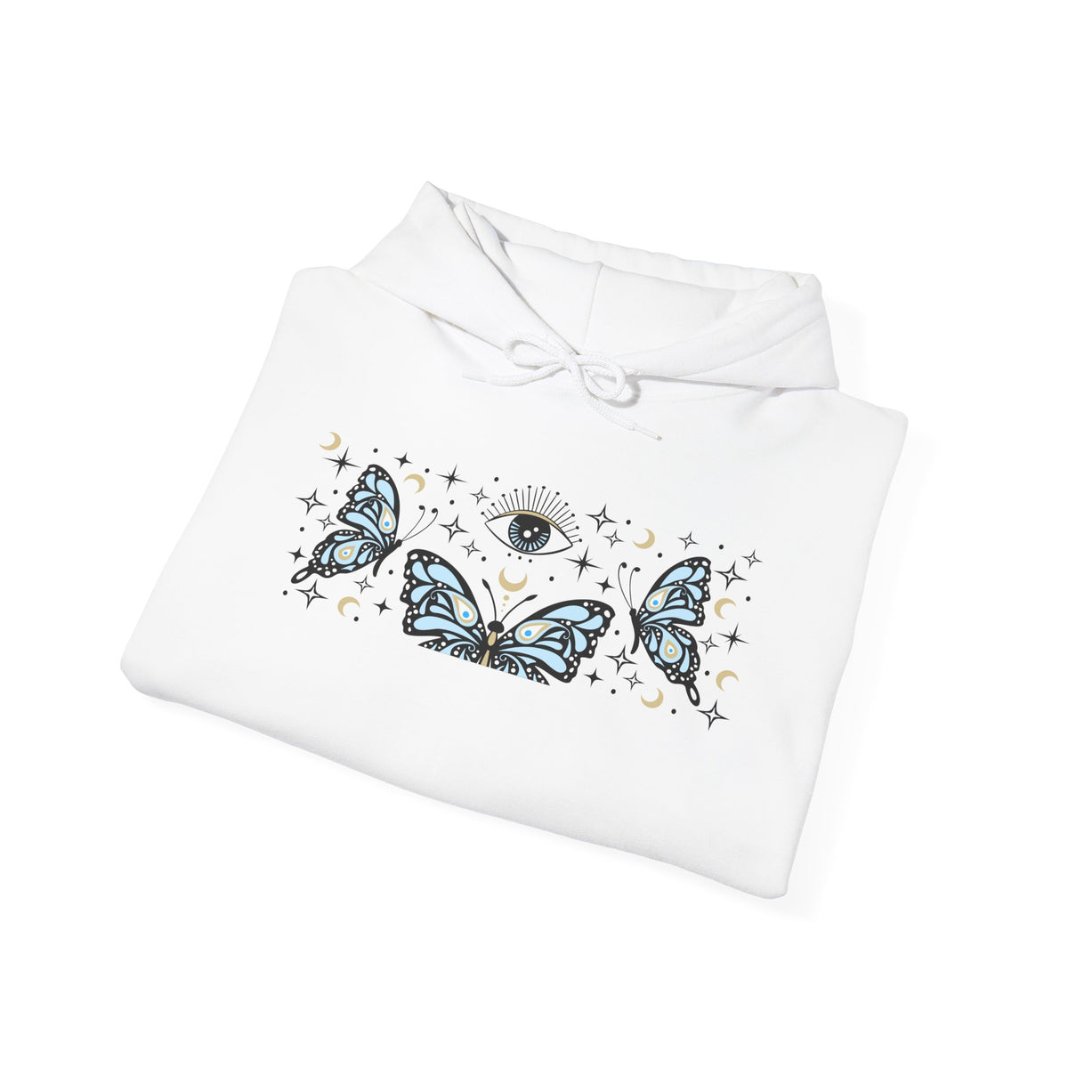 Blue Butterflies and The Evil Eye Hoodie