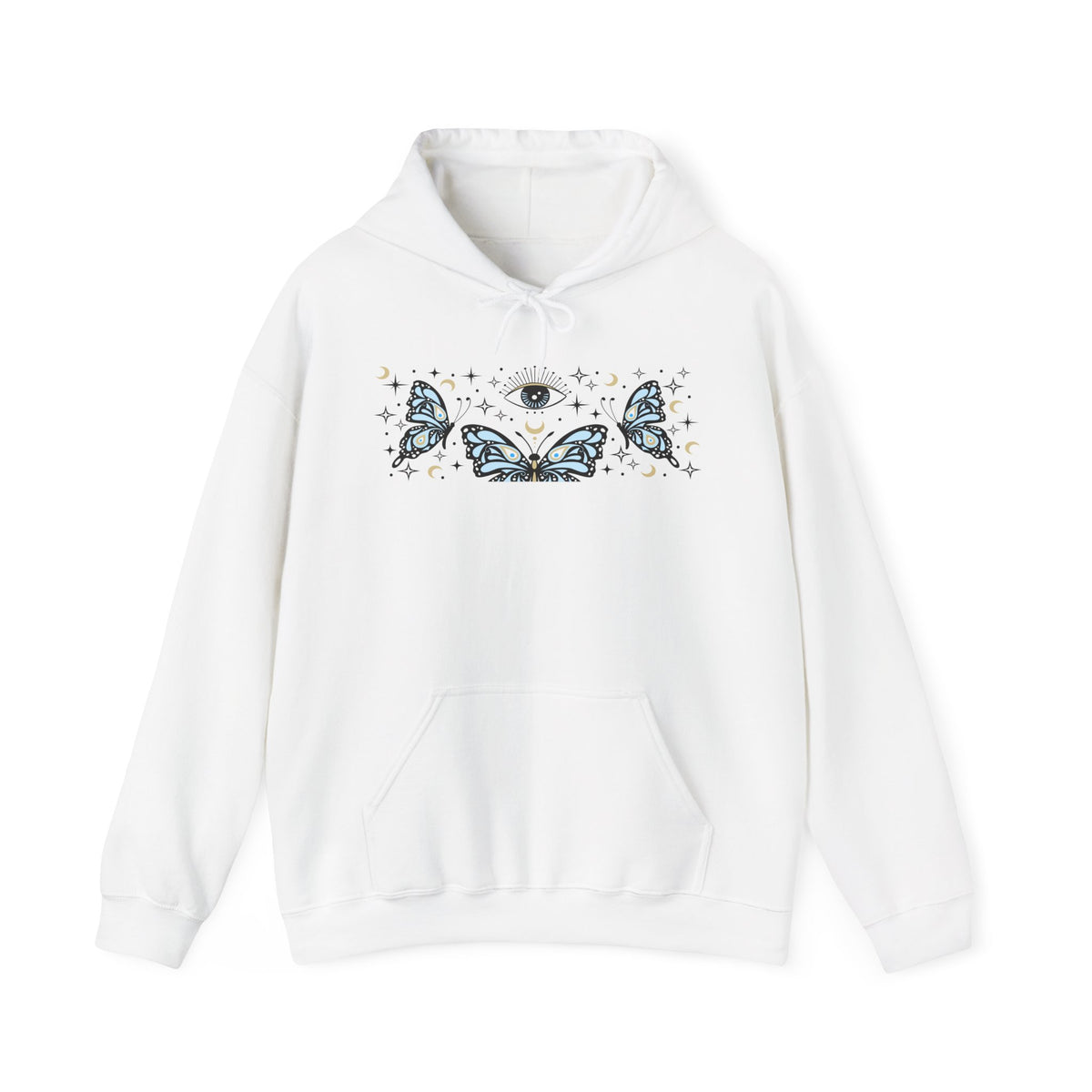 Blue Butterflies and The Evil Eye Hoodie